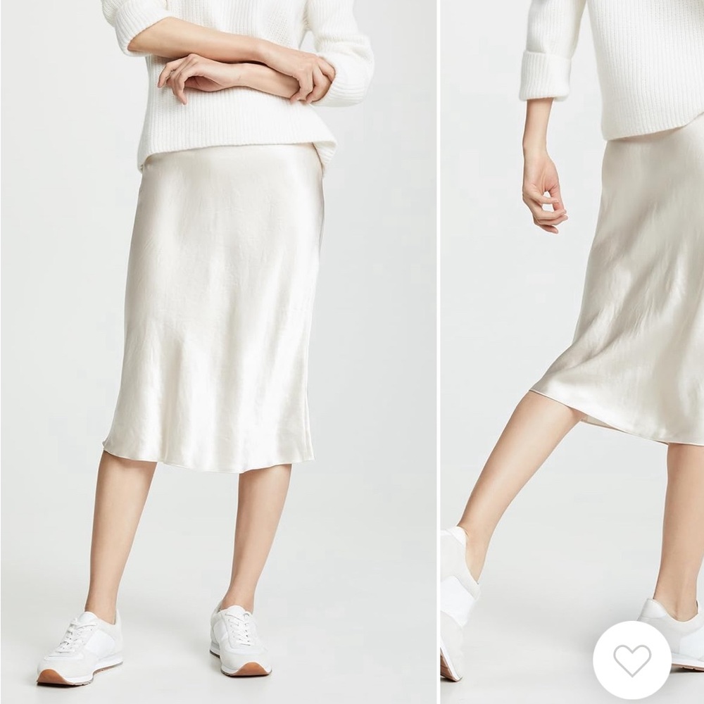 Vince midi slip skirt - oyster - XS - worn once